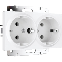 Розетка двойная с заземлением, без рамки Werkel белый матовый W1172061