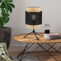 Настольная лампа с абажуром TK Lighting Boho Black 5567 (a058467)