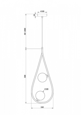 Подвесной светильник Freya Perlina FR4005PL-02B 