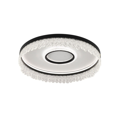 Потолочная люстра с пультом ДУ и прозрачными подвесками, цвет черный матовый от GETOGAZOV FAMILY 