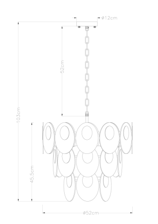 Подвесная люстра в гостиную с 7 LED лампами. Комплект от Lustrof №618729-709253 