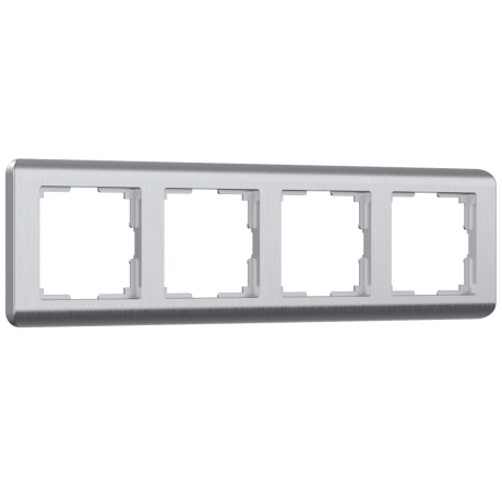Рамка на 4 поста Werkel Stream серебряный W0042106
