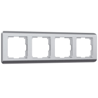 Рамка на 4 поста (серебряный) Werkel W0042106