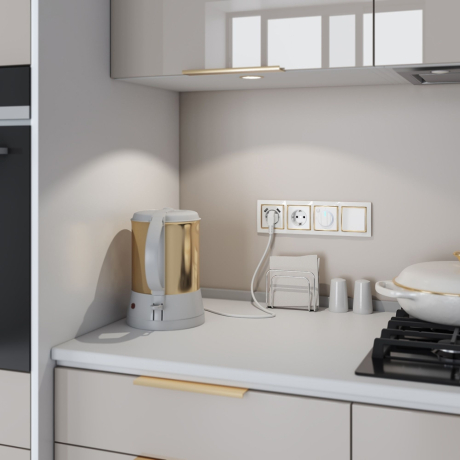 Терморегулятор электромеханический для теплого пола Werkel белый W1151101