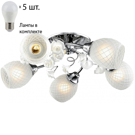 Потолочная люстра с лампочками Velante 705-107-05+Lamps 