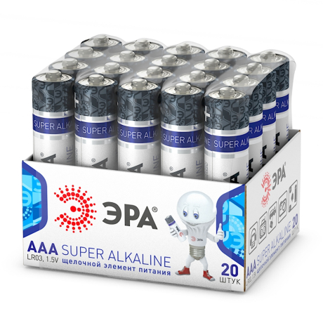 Батарейки ЭРА LR03-20 bulk SUPER Alkaline (20/480/20160) (Б0054622) 