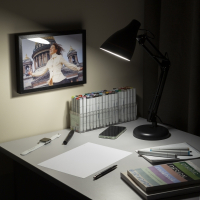 Настольная лампа офисная Эра N-123-Е27-40W-BK Б0047197