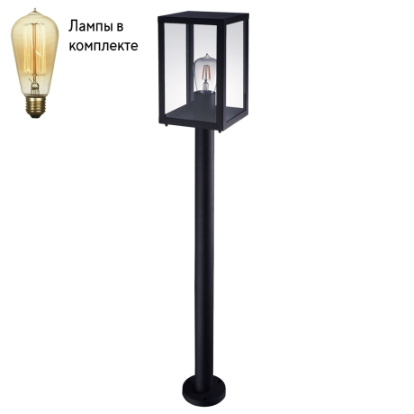 Уличный столб с лампочкой Arte lamp A4569PA-1BK+Lamps