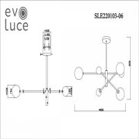 Люстра на штанге Evoluce Arcola SLE220103-06