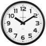 Часы настенные TROYKATIME (TROYKA) 91900945, круг, белые, черная рамка, 23х23х4 см (452286)