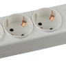 Колодка ЭРА K-3e 3 розетки с зазeмлением белая C0045314