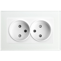 Нарушена упаковка!  <315905> Розетка на 2 поста с защитной шторкой (белый) Катрин Stekker GLS10-7013-01 39168