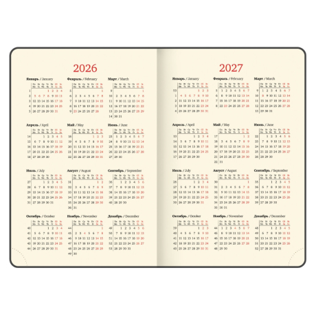 Нарушена упаковка!  <795090> Ежедневник датированный 2026 А5 138x213 мм, BRAUBERG "Imperial", под кожу, синий, 117062