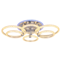 Потолочная диммируемая люстра с пультом ДУ Profit Light 8024/4+2 CHR 128W+8W RGB