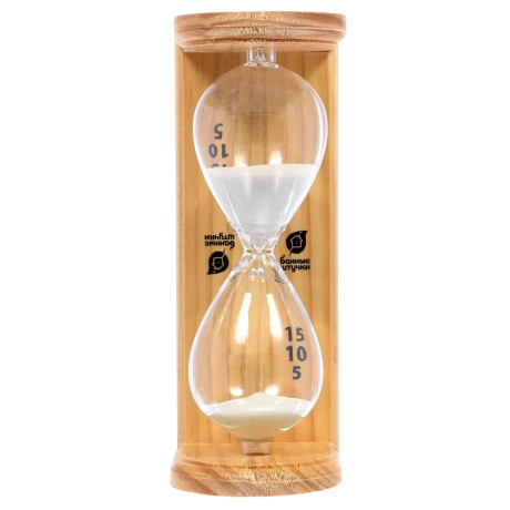 Нарушена упаковка!  <297055> Часы песочные ''Люкс'' 6,5х9х19,5 см для бани и сауны  18035