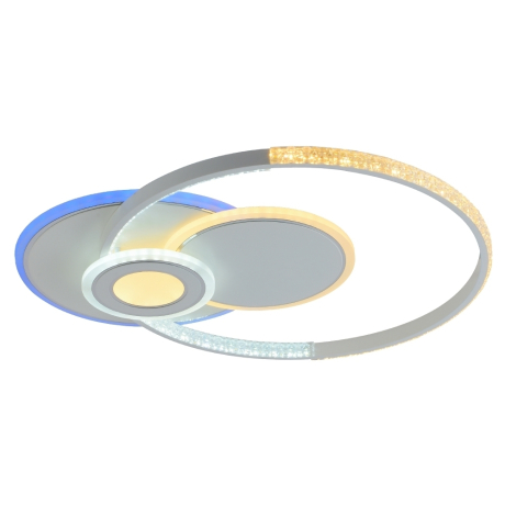 Нарушена упаковка!  <333946> Светодиодная диммируемая люстра с ПДУ Profit Light 8291 WHT 96W+8W RGB