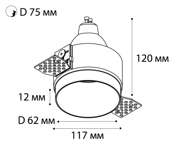 Встраиваемый светильник Italline DL 2248 DL 2248 black 