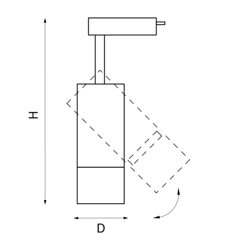 Однофазный LED светильник 12W 4000К для трека Volta Lightstar 229146 