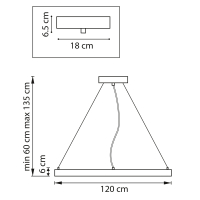 Подвесная диммируемая люстра с пультом ДУ Saturno Lightstar 748057