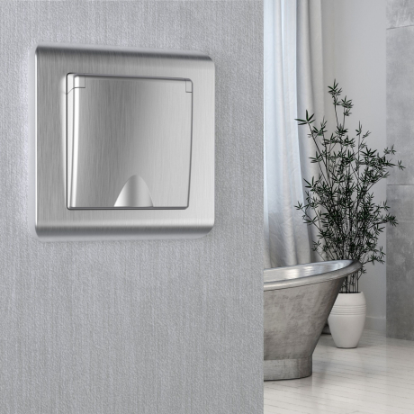 Рамка на 1 пост (серебряный) Werkel W0012106