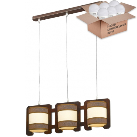 Подвесной светильник с лампочками Velante 523-726-03+Lamps E27 P45 