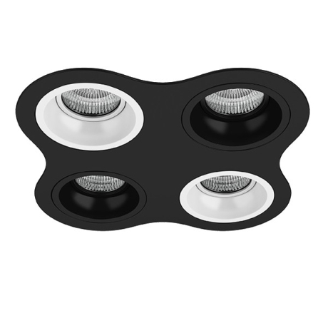 D64706070607 Встраиваемый точечный светильник Domino Round Lightstar (комплект из 214647+214606+214607+214606+214607) 