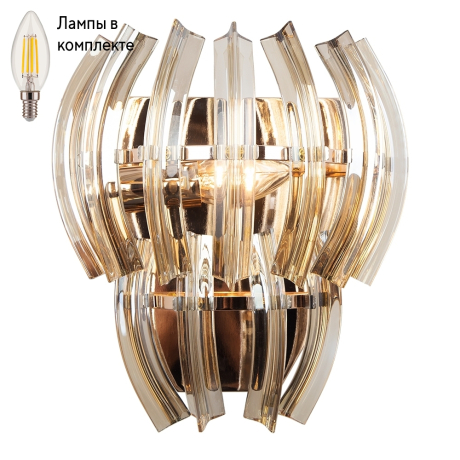 Светильник настенный с лампочкой Arte lamp A1054AP-1GO+Lamps 