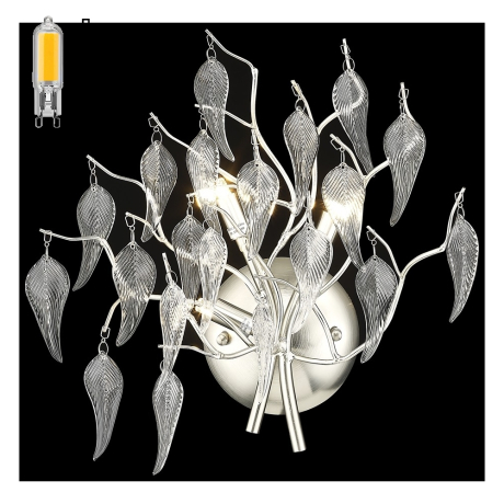 Светильник на стену с Led лампочками в комплекте Wertmark WE182.03.201+Lamps 