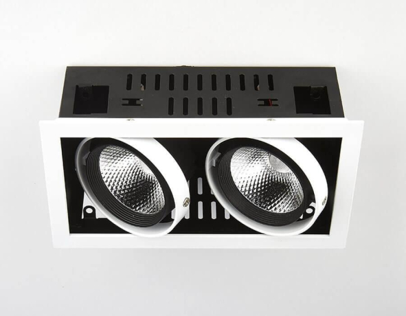 Встраиваемый светильник Ambrella Light T T812 BK/CH 2*12W 4200K 