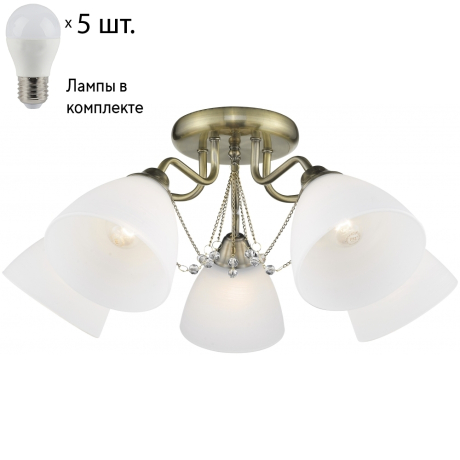 Потолочная люстра с лампочками Velante 727-507-05+Lamps 