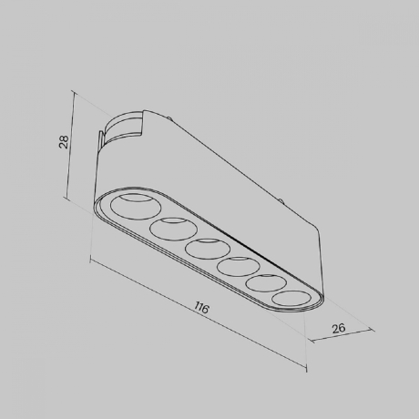 Накладной светильник Maytoni Technical Points TR082-1-6W4K-M-W