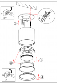 Накладной светильник Эра OL8 GX53 BK/SL (Б0048540)