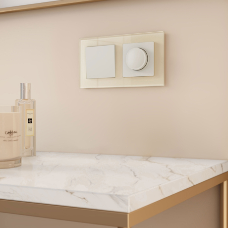 Рамка на 2 поста Werkel Favorit (молочный, стекло) W0021141