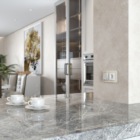 Рамка на 2 поста Werkel Favorit (молочный, стекло) W0021141