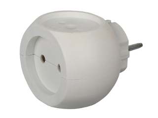 Volsten Si 1/3-Wh белый куб  (тройник, разветвитель РВ-041, 16А) 