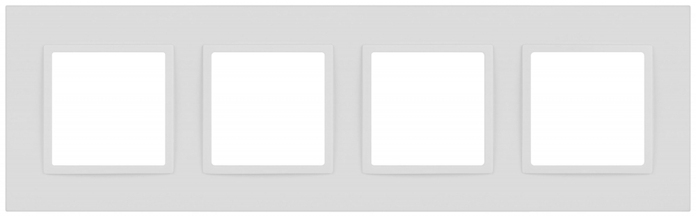 Рамка для розеток и выключателей ЭРА Elegance 14-5014-01М Classic, на 4 поста, белый матовый (Б0065828)