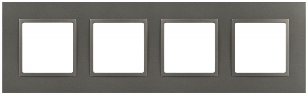 Рамка для розеток и выключателей ЭРА Elegance 14-5014-16 Classic, на 4 поста, титан (Б0065829)