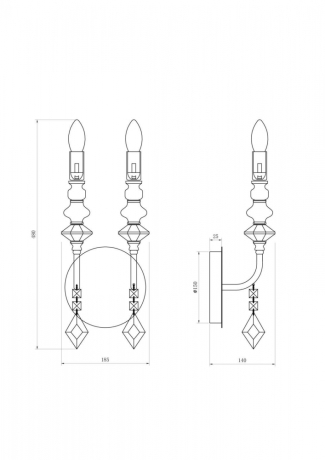 Maya W4450.2 Chrome Бра Lucia Tucci 