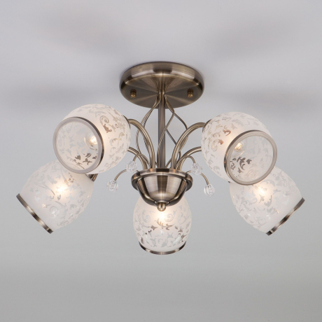 Люстра на штанге Eurosvet Gabriella 30026/5 античная бронза 