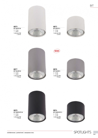 6873 Потолочный точечный накладной светильник Nowodvorski BIT WHITE M 