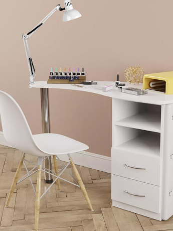 Настольный светильник на струбцине Camelion белый KD-312 C01 (5764) 