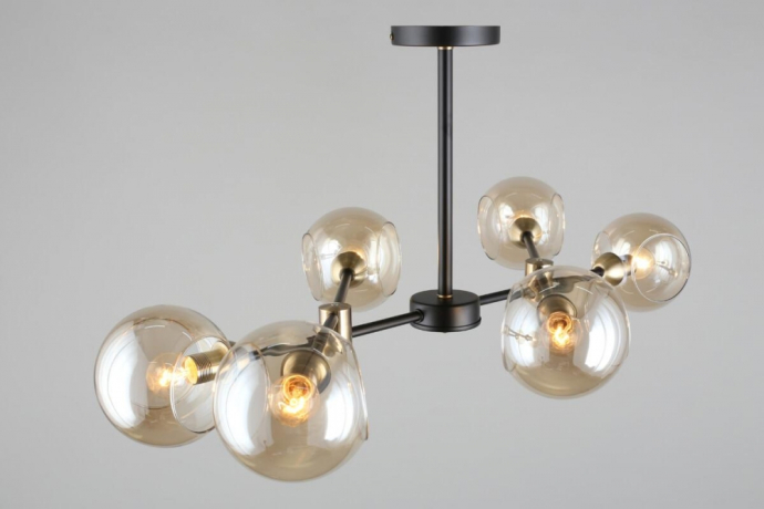 Люстра на штанге с лампочками Omnilux OML-94207-06+Lamps 