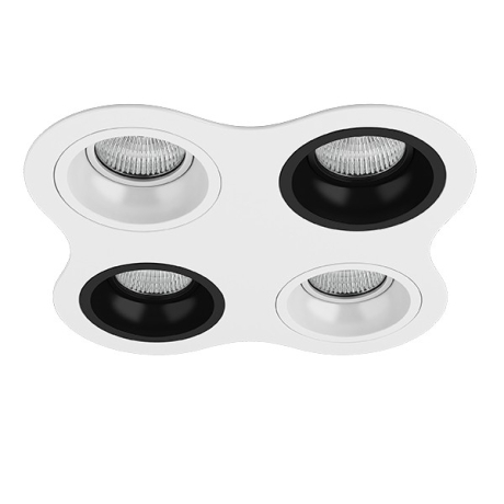 D64606070607 Встраиваемый точечный светильник Domino Round Lightstar (комплект из 214646+214606+214607+214606+214607) 