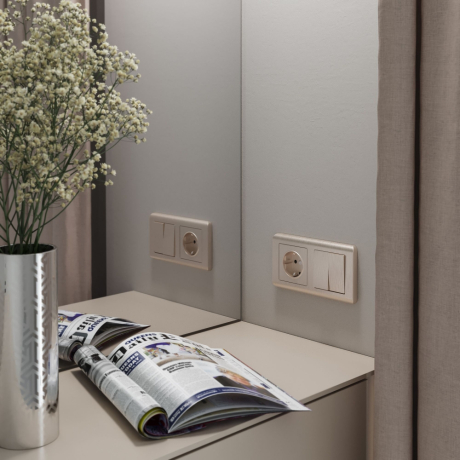 Выключатель двухклавишный без рамки Werkel шампань рифленый W1120010