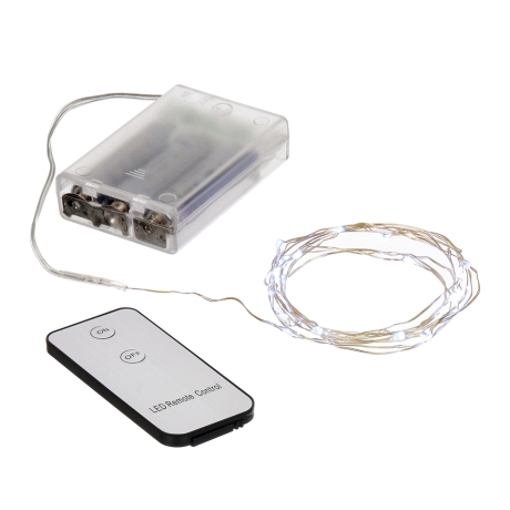 Нарушена упаковка!  <295885> Электрогирлянда ''Нить'' 20LED (холодный) с пультом IP20 Vegas 55105 