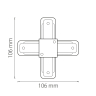 Соединитель с токопроводом X-образный для треков Lightstar Barra 502149 