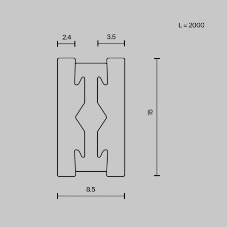Нарушена упаковка!  <742682> Шинопровод накладной/подвесной Technical TRX154-112BS Busbar trunkings Flarity