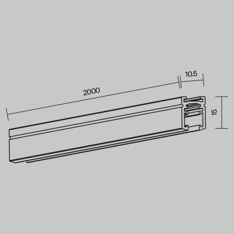 Трек накладной Maytoni Technical Busbar trunkings Levity TRX184-112B 