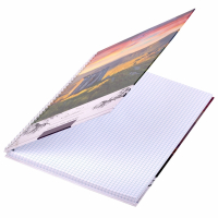 Нарушена упаковка! <319647> Тетрадь А4, 80 л., BRAUBERG, гребень, клетка, обложка твердая, "Nature", 404054 (404054)