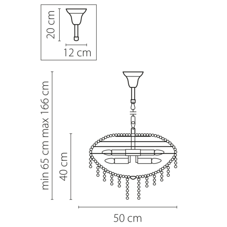Подвесная хрустальная люстра Classic Osgona 700120 